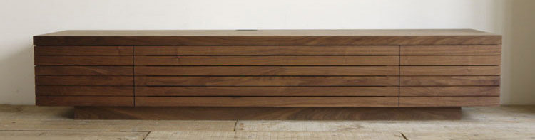 オーダー家具 テレビボード、おしゃれな格子デザイン